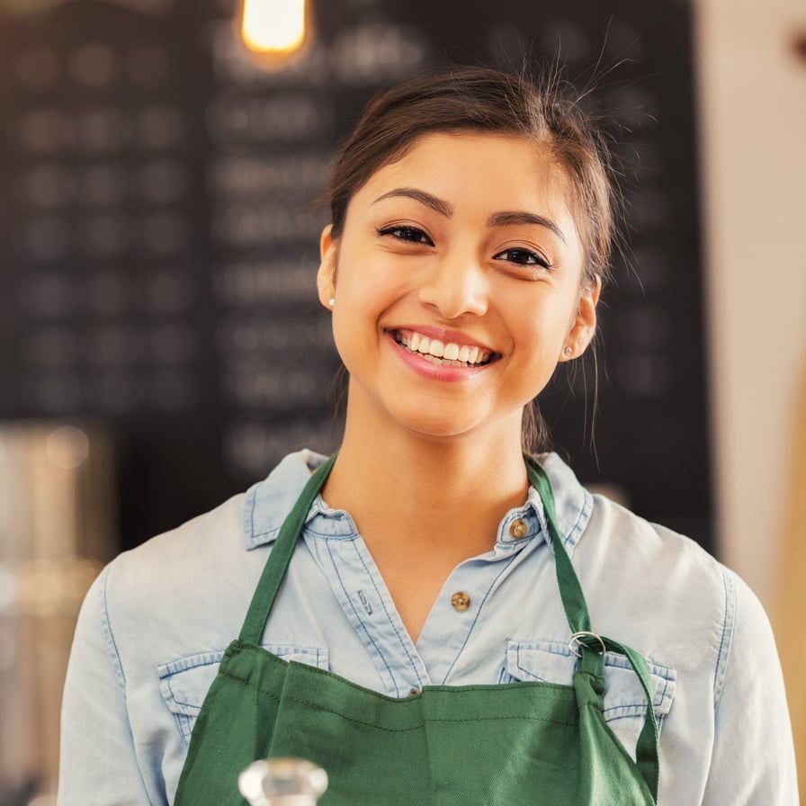 Portrait of beautiful barista